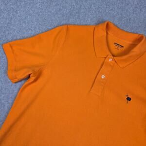🌼Lands' End Mens Medium Orange Traditional Fit Polo Shirt SC Palmetto Tree